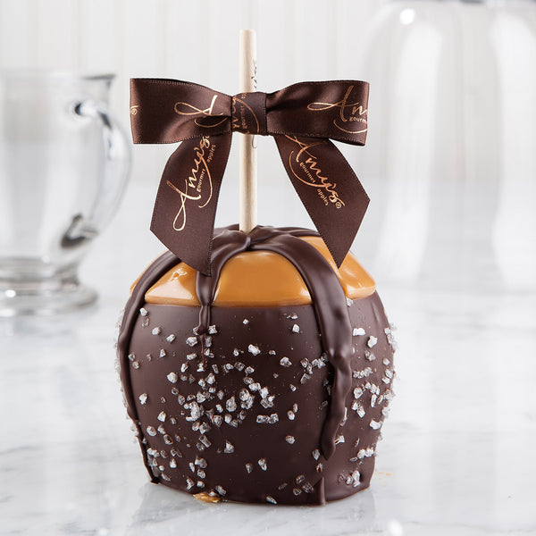 Dunked Caramel Apple w/ Dark Belgian Chocolate & Sea Salt